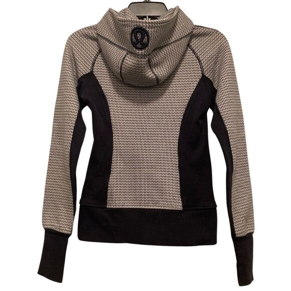 EUC Lululemon Scuba Hoodie II Washi Weave Angel Wing Naval Blue RARE - Picture 4 of 10